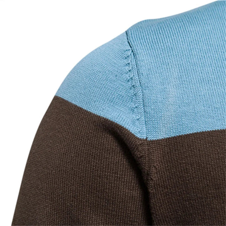 Komfortable Herren Reißverschlussjacke Gabriel, gestreift, mit einzigartigen Schulterdetails. Ideal für Freizeit.