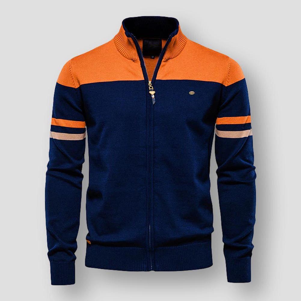 Stylische Herrenjacke Gabriel mit Streifen und modischen Schulterdetails. Ideal für einen modernen Look.