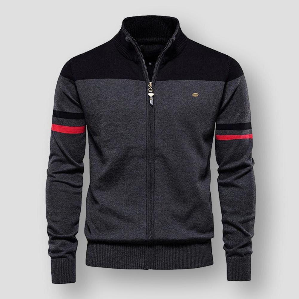 Herren Gestreifte Sportjacke Gabriel mit Komfort und stylischen Schulterdetails. Must-have für sportliche Outfits.