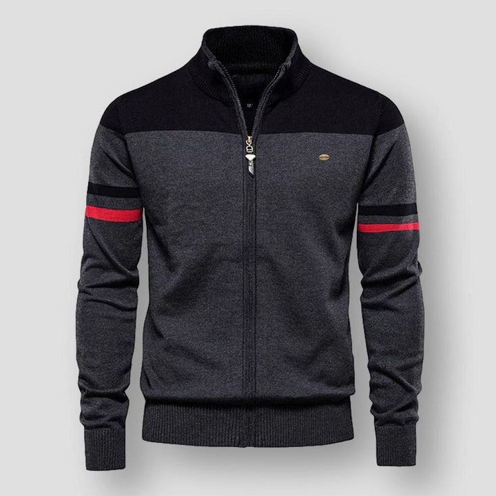 Herren Gestreifte Sportjacke Gabriel mit Komfort und stylischen Schulterdetails. Must-have für sportliche Outfits.