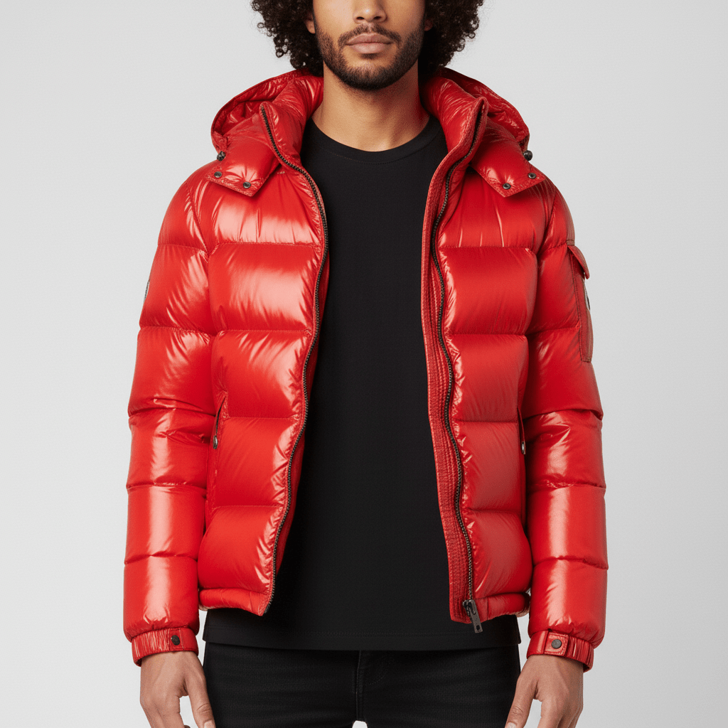 Glänzende Herren Steppjacke "Nate" für optimalen Kälteschutz und einen stilvollen Auftritt im Winter.