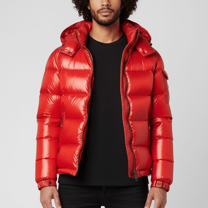 Glänzende Herren Steppjacke "Nate" für optimalen Kälteschutz und einen stilvollen Auftritt im Winter.