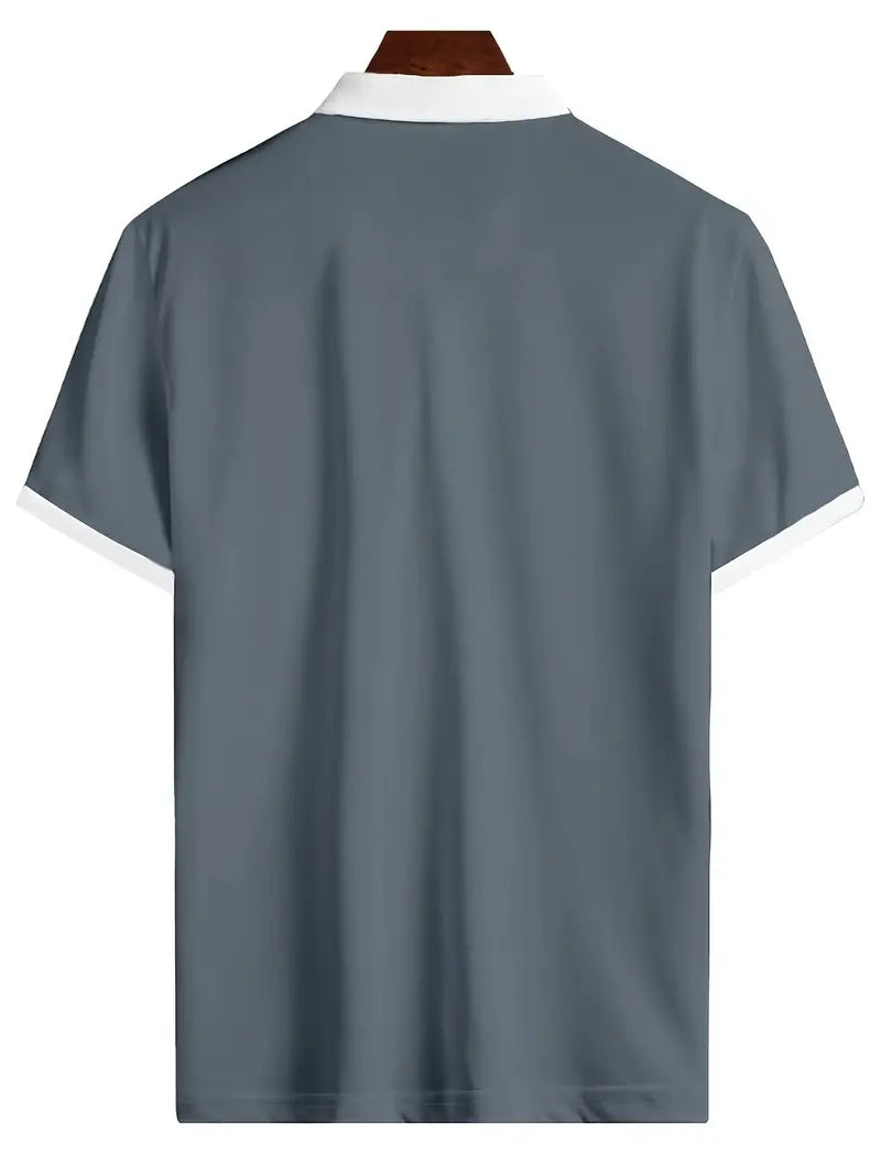 Kurzarm Herren Golfshirt, feuchtigkeitsableitend & atmungsaktiv, moderne Sportbekleidung für Golfer.