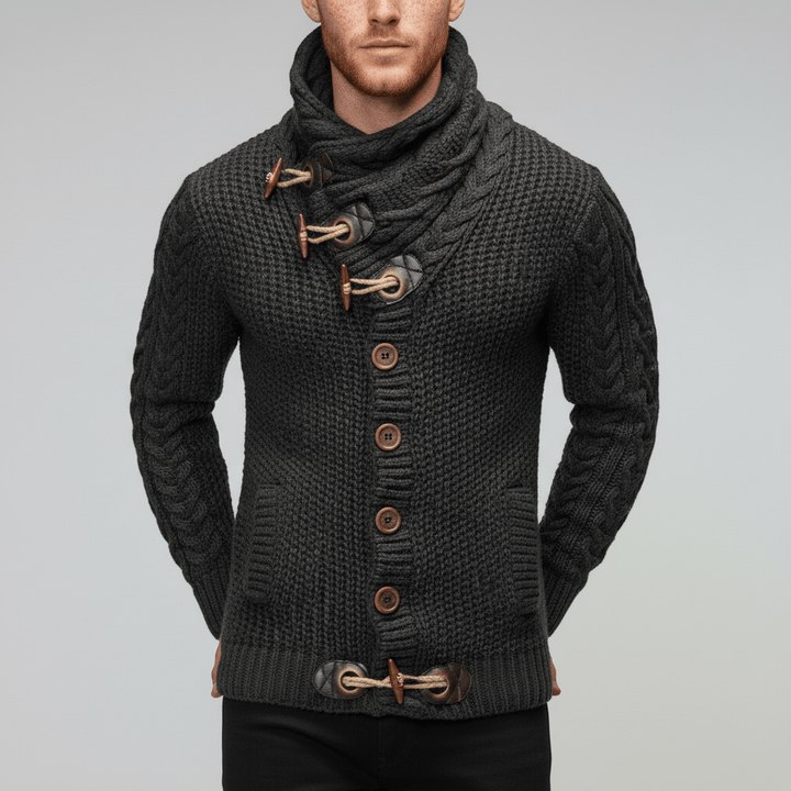 Herren Grobstrick-Cardigan Nicholas, lässig & warm für Herbst/Winter. Stilvoller Komfort.