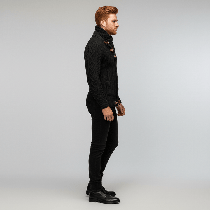 Vielseitiger Herren Casual Strick-Cardigan mit Stehkragen, perfekt für Freizeit & Oberbekleidung.