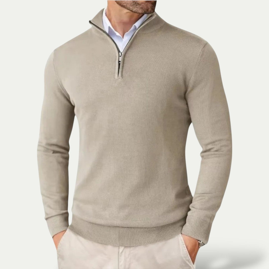 Moderner Herren Halbzipper Pullover Owen, casual chic für vielseitige Männer Outfits in jeder Jahreszeit.