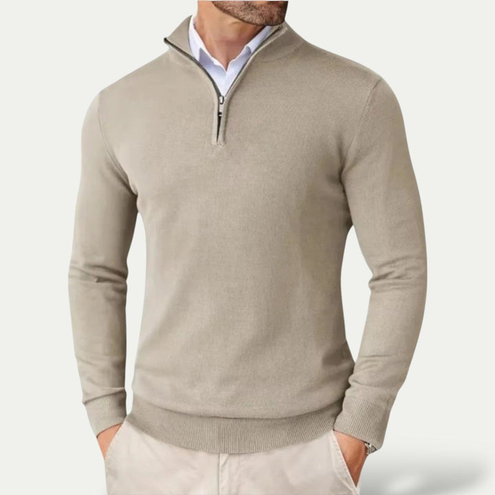 Moderner Herren Halbzipper Pullover Owen, casual chic für vielseitige Männer Outfits in jeder Jahreszeit.