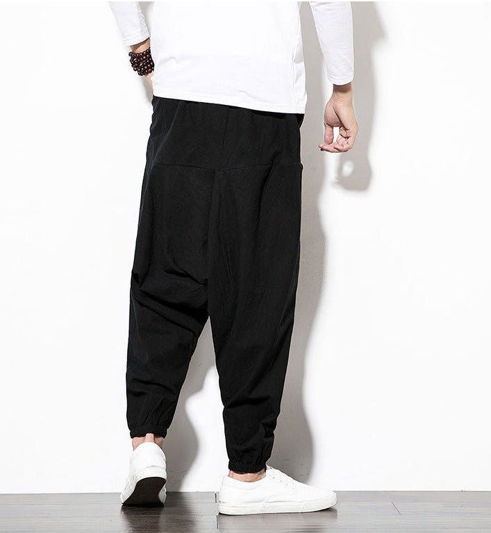 Stilvolle Herren Harem Streetwear Hose, atmungsaktiv & perfekt für jede Saison.