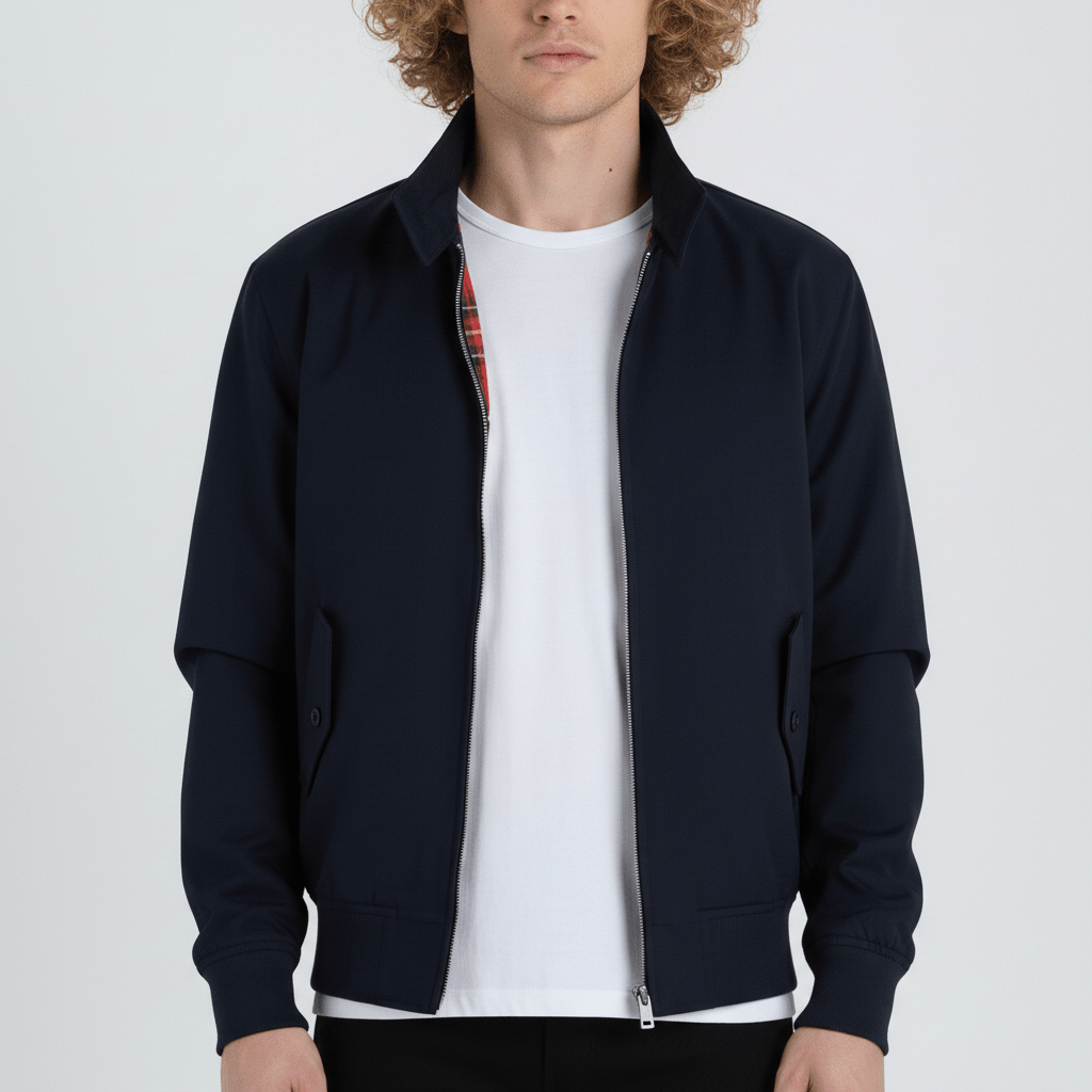Herren Harrington-Jacke "Xavier", eleganter, taillierter Schnitt für vielseitigen Business Casual und Freizeit-Stil.