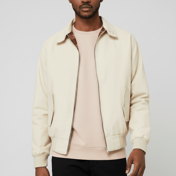 Elegante Herren Harrington-Jacke "Xavier", perfekt für Freizeit, Büro und modische Auftritte, schlank geschnitten.