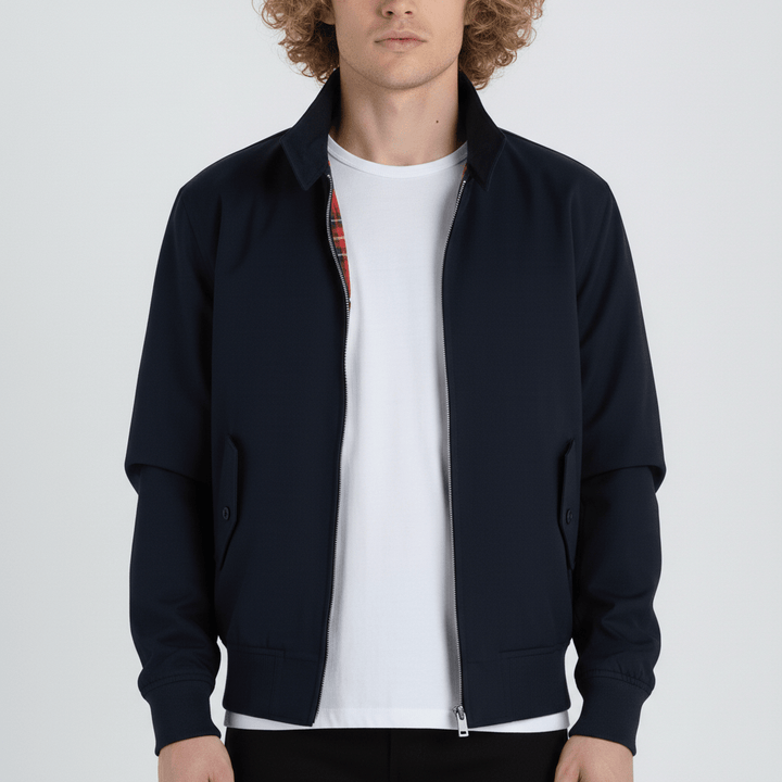 Modische Herren Harrington-Jacke "Xavier", eleganter Schnitt, stilvolle Übergangsjacke für Männer in jeder Saison.
