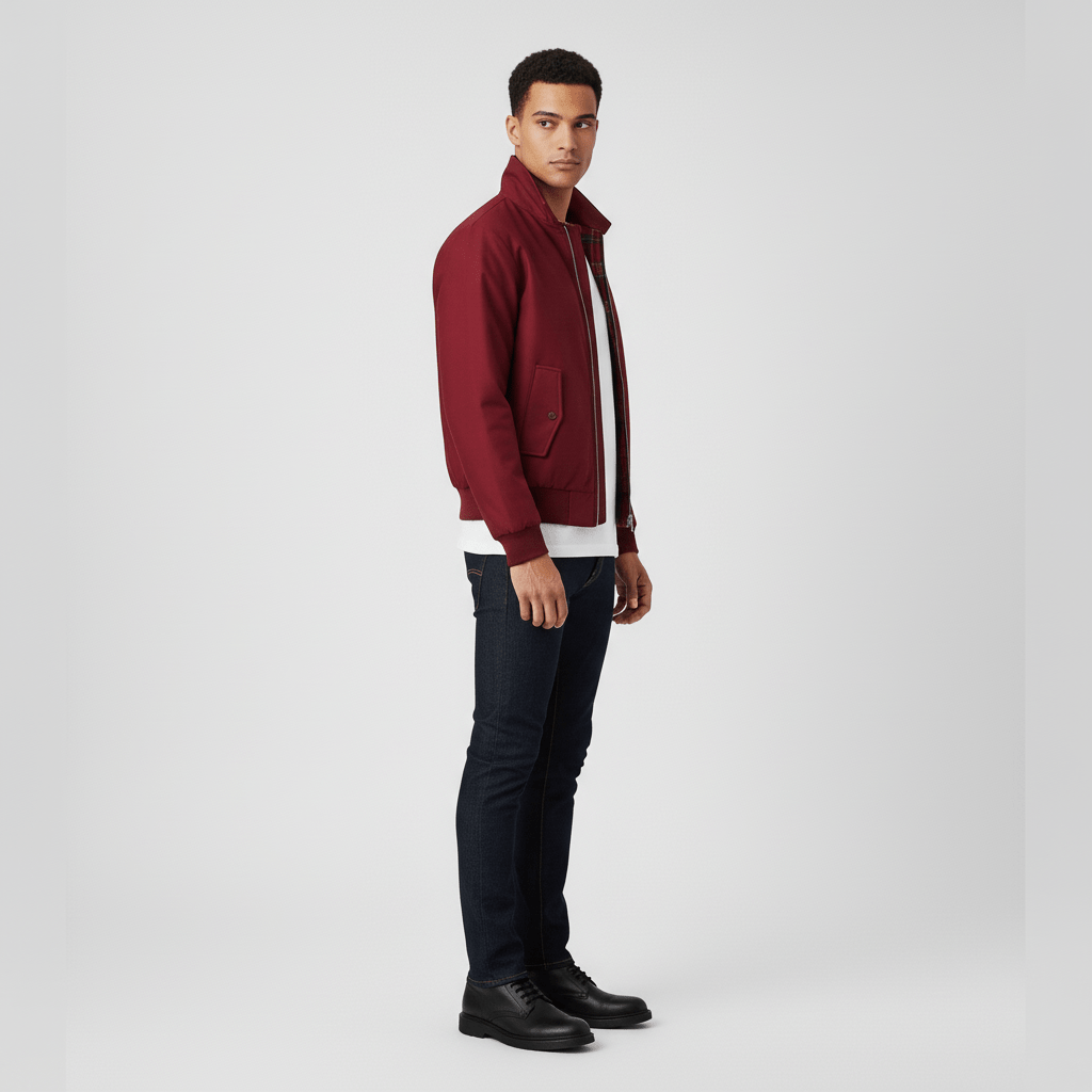 Stilvolle Herren Harrington-Jacke "Xavier", perfekt für Business Casual und Freizeit, schlanker Schnitt für Männer.