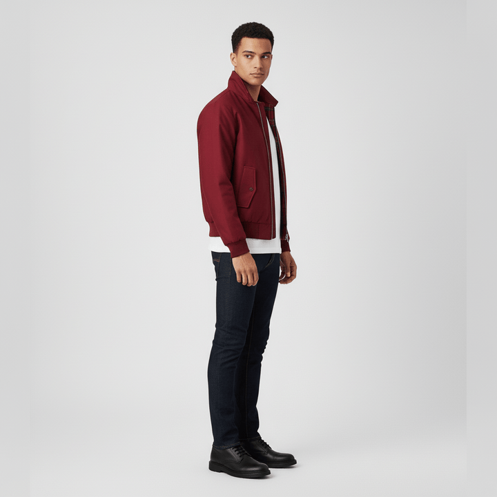 Stilvolle Herren Harrington-Jacke "Xavier", perfekt für Business Casual und Freizeit, schlanker Schnitt für Männer.