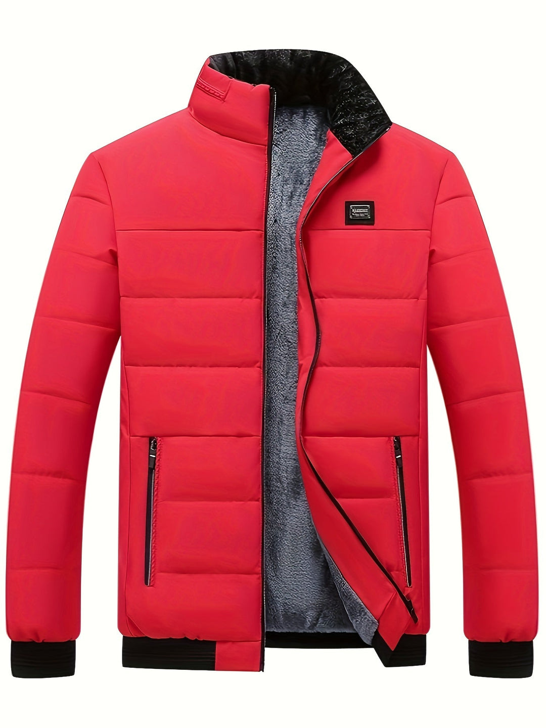 Mann trägt stilvolle Joseph Herren Steppjacke in Schwarz. Warme, isolierte Winter- & Übergangsjacke.
