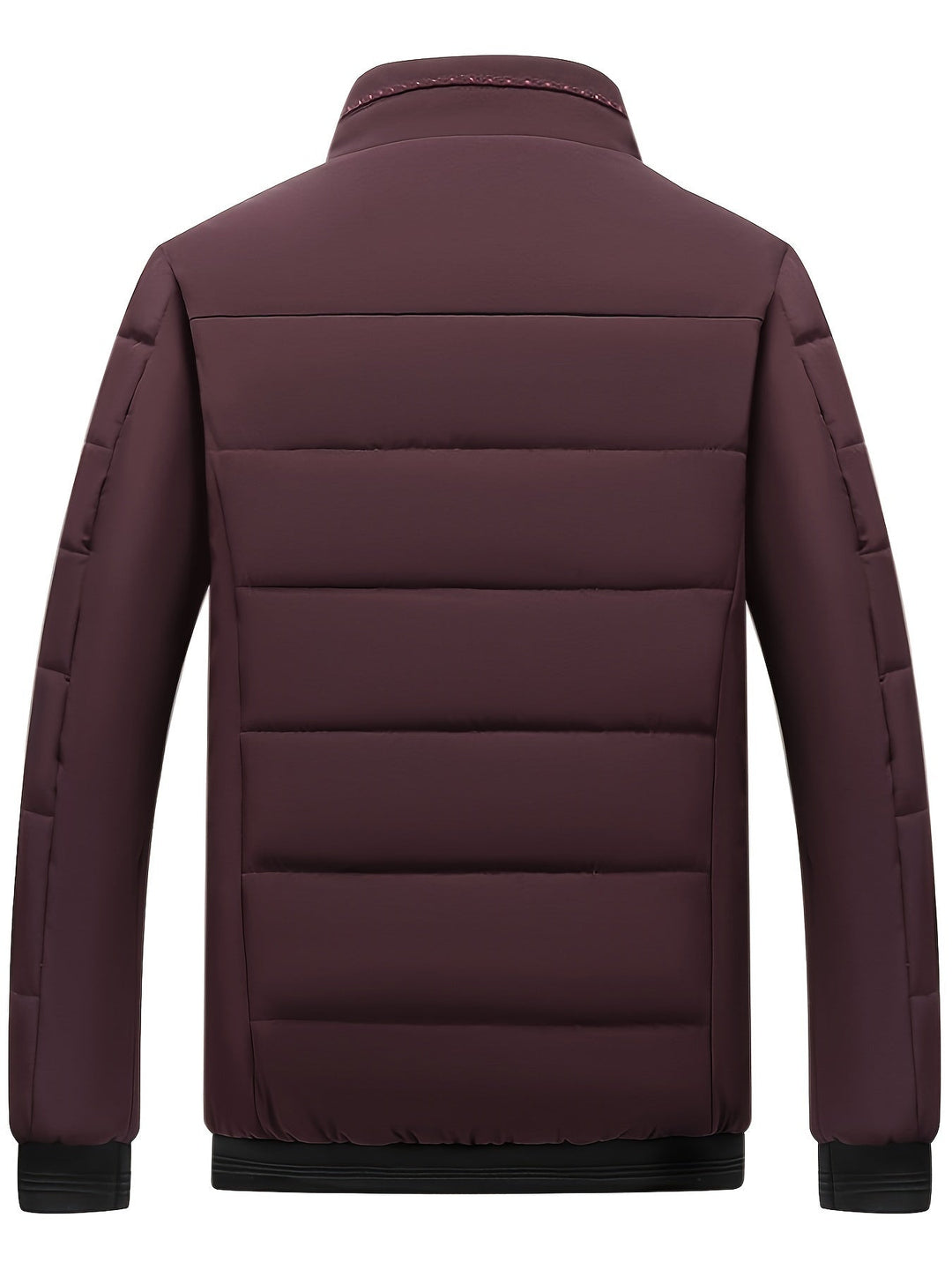 Rote Joseph Herren Steppjacke, isoliert. Warme Übergangsjacke für Herren. Stilvolle Oberbekleidung.