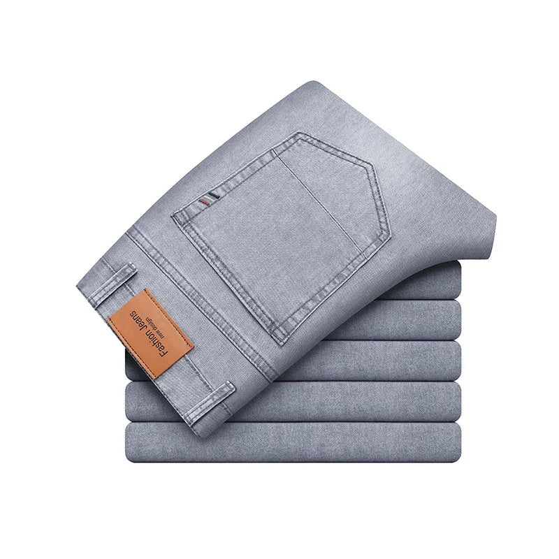 Klassische blaue Herren Denim Jeans, Regular Fit, ideal für vielseitige Casual-Looks.