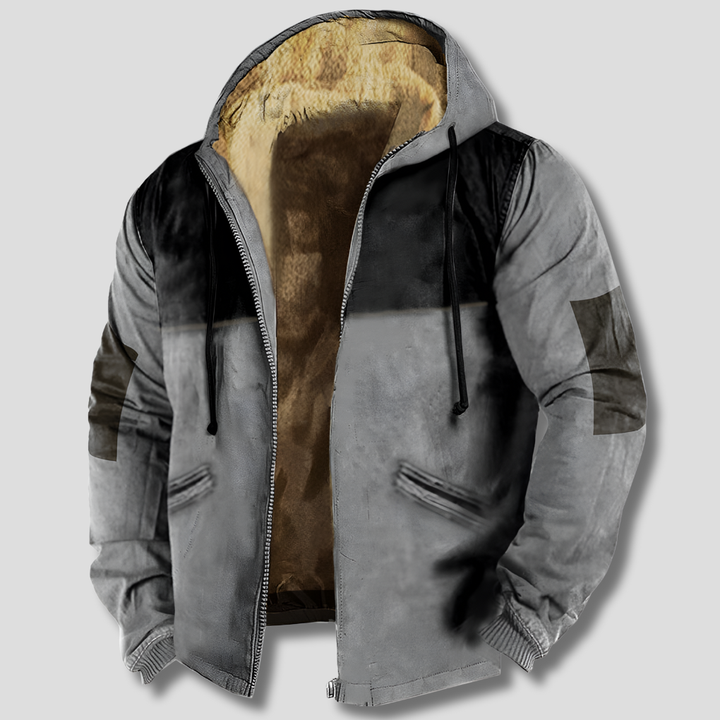 Moderne Herren Kapuzenjacke Jonathan im geraden Schnitt, bequeme Übergangsjacke für Herrenmode und Lagenlook.
