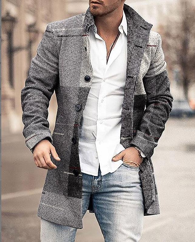 Freizeitjacke Herren, kariert & winddicht. Perfekte Oberbekleidung für Herbst, Winter und Outdoor.