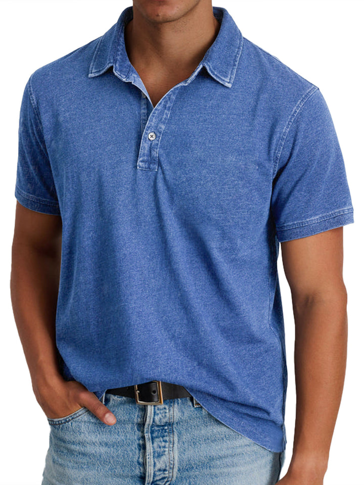 Herren klassisches Polohemd in zeitlosem Stil. Bequeme Passform für Freizeit und Büro, elegant und vielseitig.