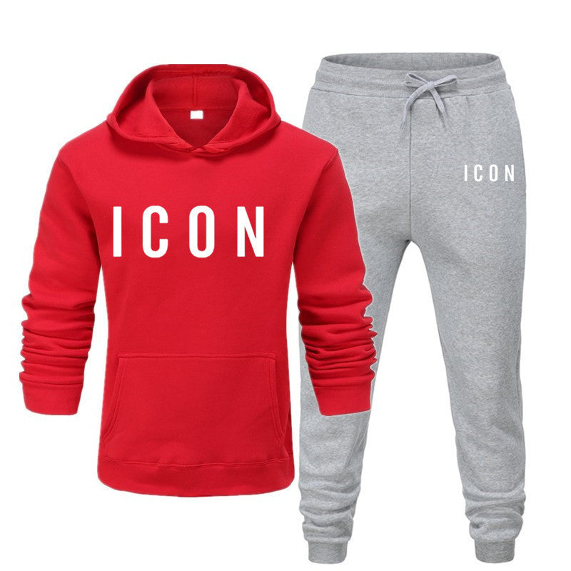 Hochwertiges Herren Freizeitanzug Set, bestehend aus bequemem Hoodie und Jogger für Männer.