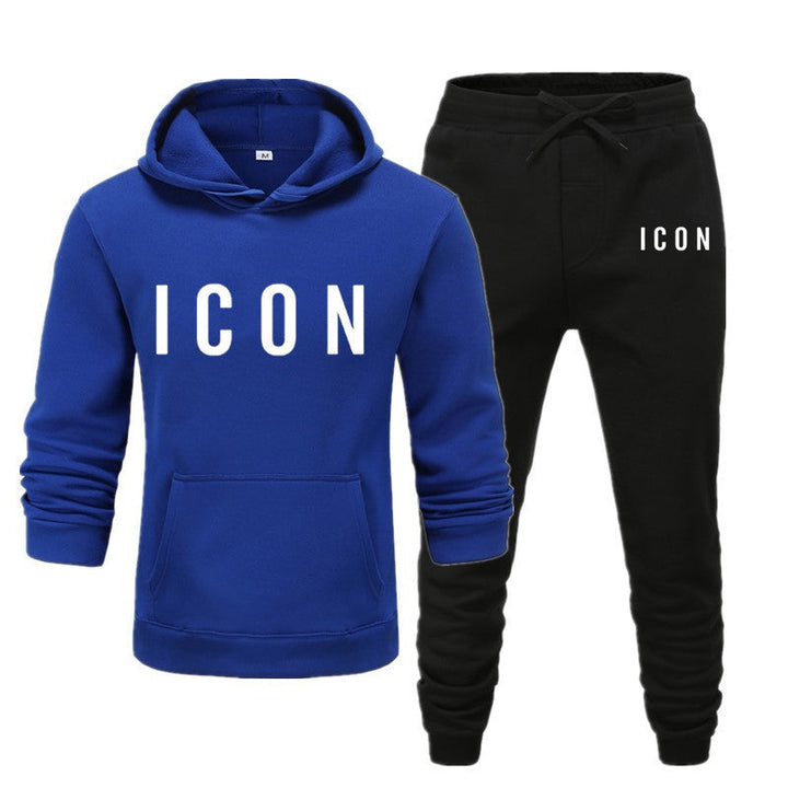 Sportliches Herren Zweiteiler Set. Komfortabler Kapuzenpullover und Jogginghose für aktive Männer.