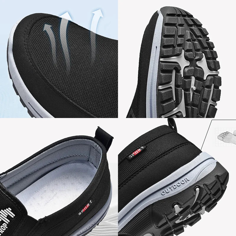 Vielseitiger Herren Komfort Slipper John, ideal für Spaziergänge, Reisen und Freizeit das ganze Jahr.