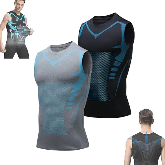 Schwarze Herren Formweste, Body Shaper für Männer, schlankmachend & Taillenformer, Sportbekleidung.