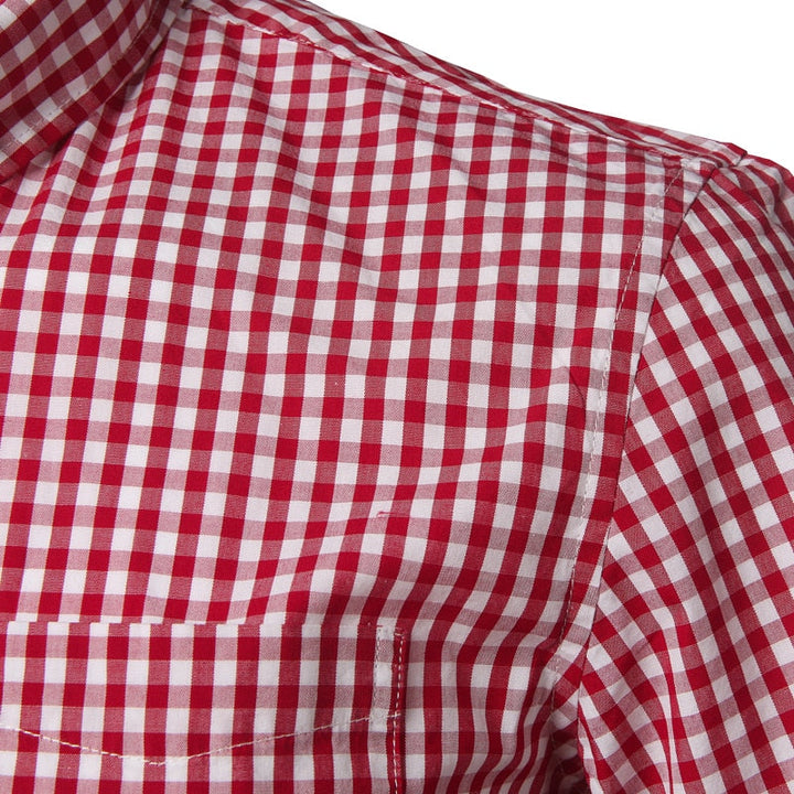 Vielseitiges Herren Business Casual Kurzarmhemd kariert, elegant und bequem für Alltag und Anlässe.