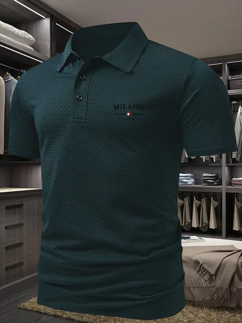 Stilvolles Herren Kurzarm-Golfhemd, ideal als Poloshirt für Sport & Freizeit, Business Casual Look.