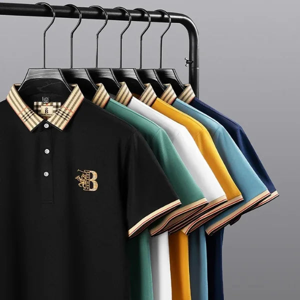 Hochwertiges Herren Polohemd mit Kurzarm, ideal als Sommershirt für stilvolle Looks.