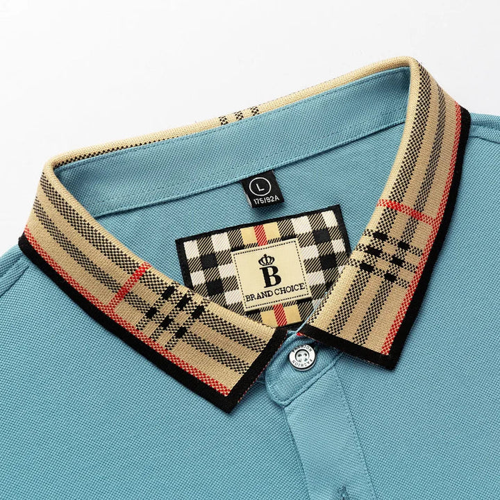Bequemes Herren Kurzarmshirt mit Stickerei, vielseitig für Business Casual und den täglichen Gebrauch.