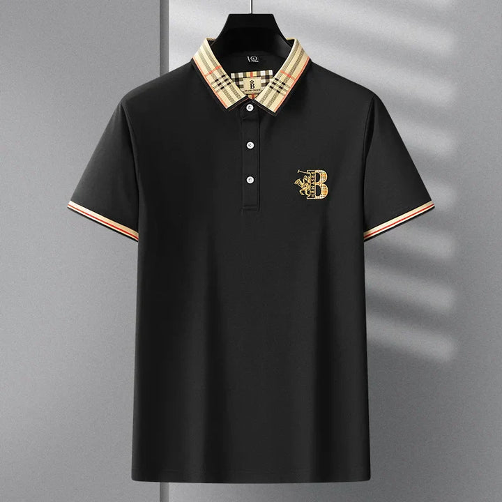 Eleganter Komfort: Herren Kurzarm Poloshirt, ideal für warme Tage und Freizeit.