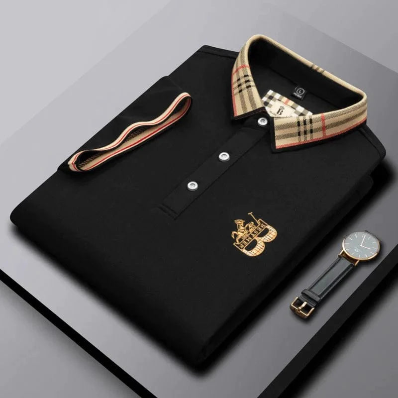 Modernes Herren Poloshirt Kurzarm mit dezentem Detail, perfekt für einen gepflegten Freizeitlook.