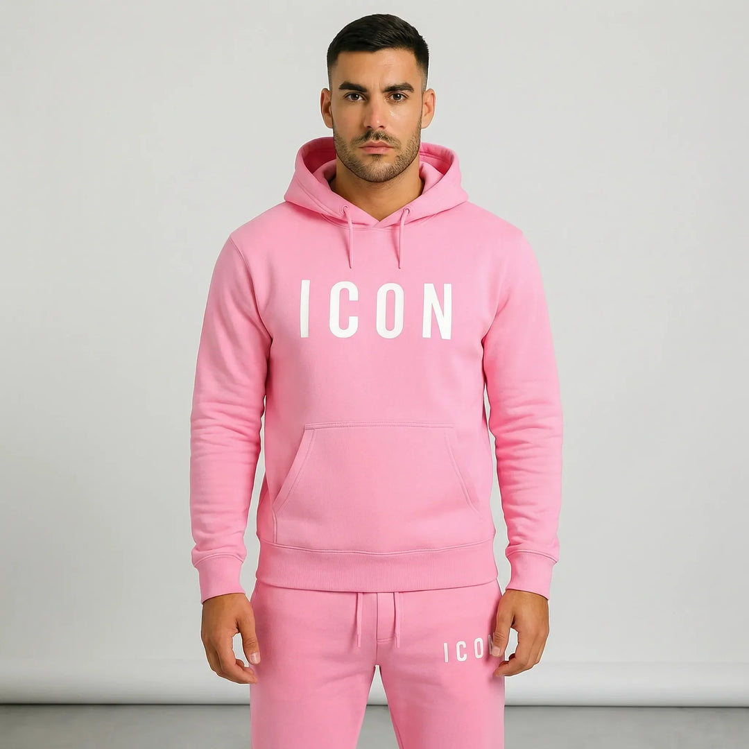 Elegantes Herren Loungewear Set in Schwarz, Hoodie und Jogginghose bieten maximalen Komfort.