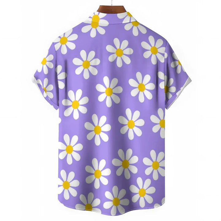 Elegantes Herrenhemd mit lebhaftem Blumenmuster, perfekt für Freizeit. Modern, bequem und casual für modebewusste Männer.