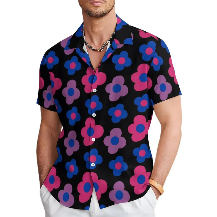 Männer Langarmhemd mit elegantem Floral-Muster. Ein vielseitiges Freizeithemd, stilvoll und komfortabel für jeden Anlass.
