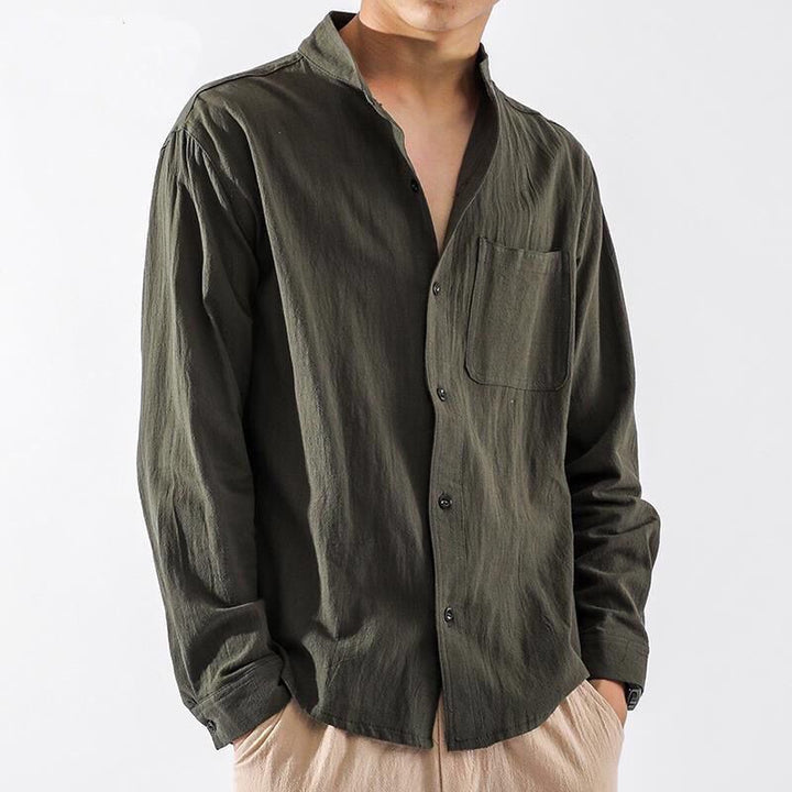 Herren Langarm Freizeithemd: Zeitloser Stil, elegant, ideal für Business Casual und stilvolle Freizeitlooks.