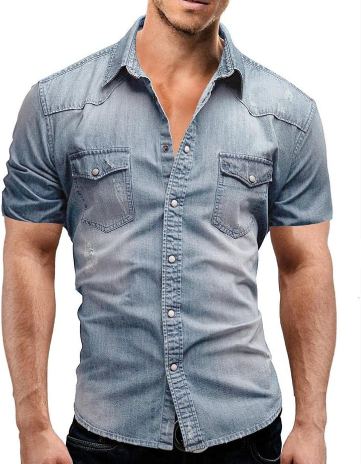Slim Fit Herren Langarmhemd "Daniel" im Used-Look. Modernes Casual Hemd, perfekt für Freizeit und Alltag.