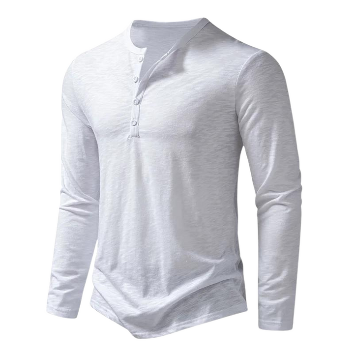 Eleganter Komfort: Herren Langarmshirt, bequemes Langarm Oberteil für den modernen Mann.