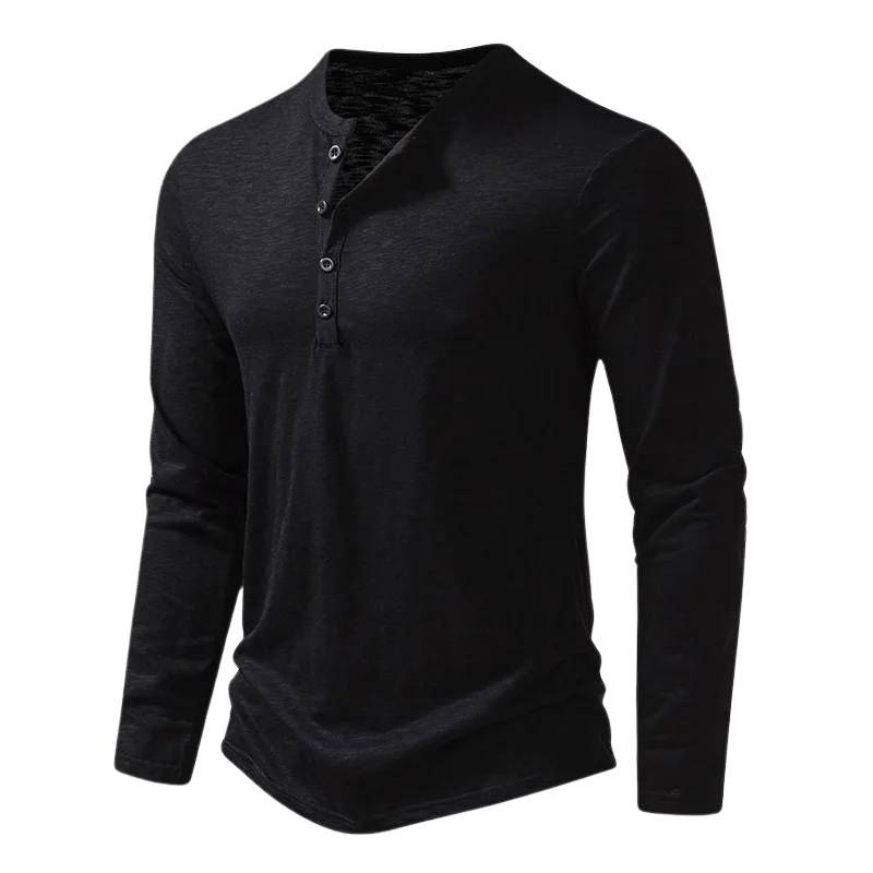 Eleganter Herren Pullover im Langarmshirt-Stil, bequeme Herrenmode für stilvolle Outfits.