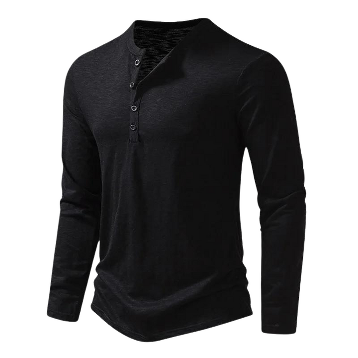 Eleganter Herren Pullover im Langarmshirt-Stil, bequeme Herrenmode für stilvolle Outfits.