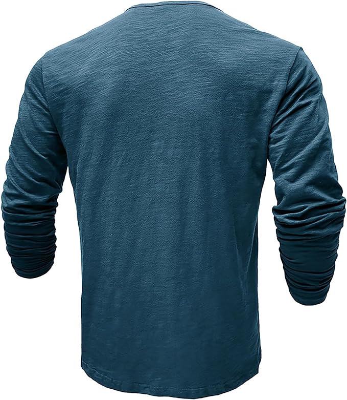 Bequemes Herren Langarmshirt mit Rundhalsausschnitt, perfekt für entspannte Freizeit- und Alltagskleidung.