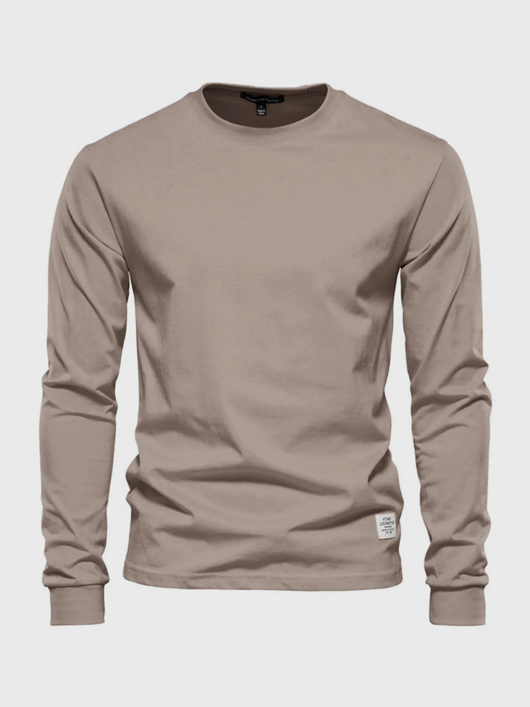 Herren Langarmshirt mit Rundhalsausschnitt in Schwarz. Klassisches Basic für Alltag & Freizeit, bequem & vielseitig.