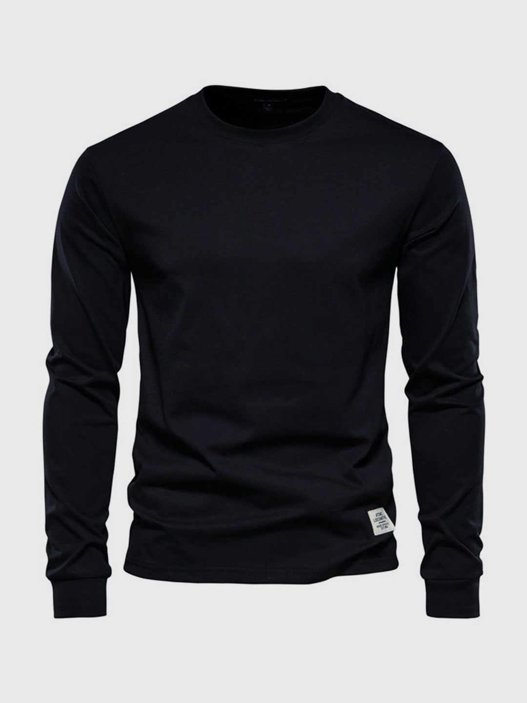 Bequemes Herren Langarmshirt mit Rundhals, Anthrazit. Das perfekte Oberteil für hohen Tragekomfort im Alltag.