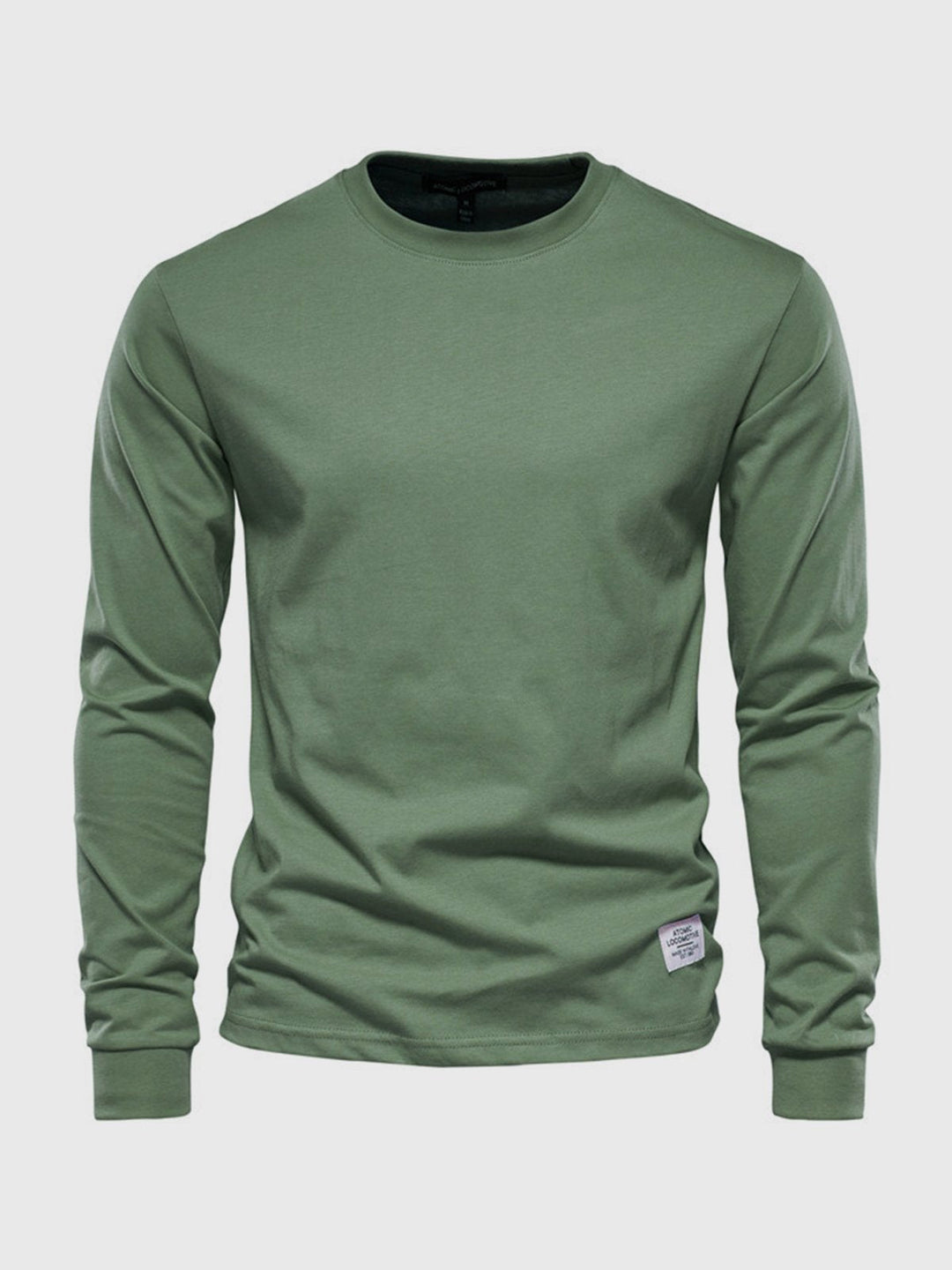 Komfortables Herren Langarmshirt mit Rundhals in Blau. Ideal für Frühling & Herbst, weich & atmungsaktiv.