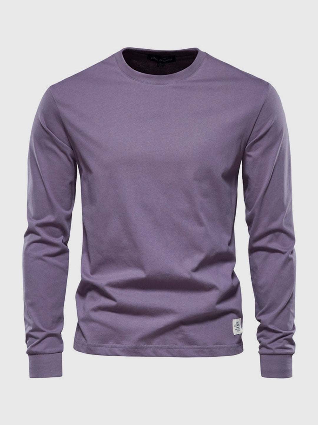 Elegantes Herren Langarmshirt, Rundhals, Grau. Vielseitiges Oberteil für Casual & Business-Looks, zeitlos & schick.