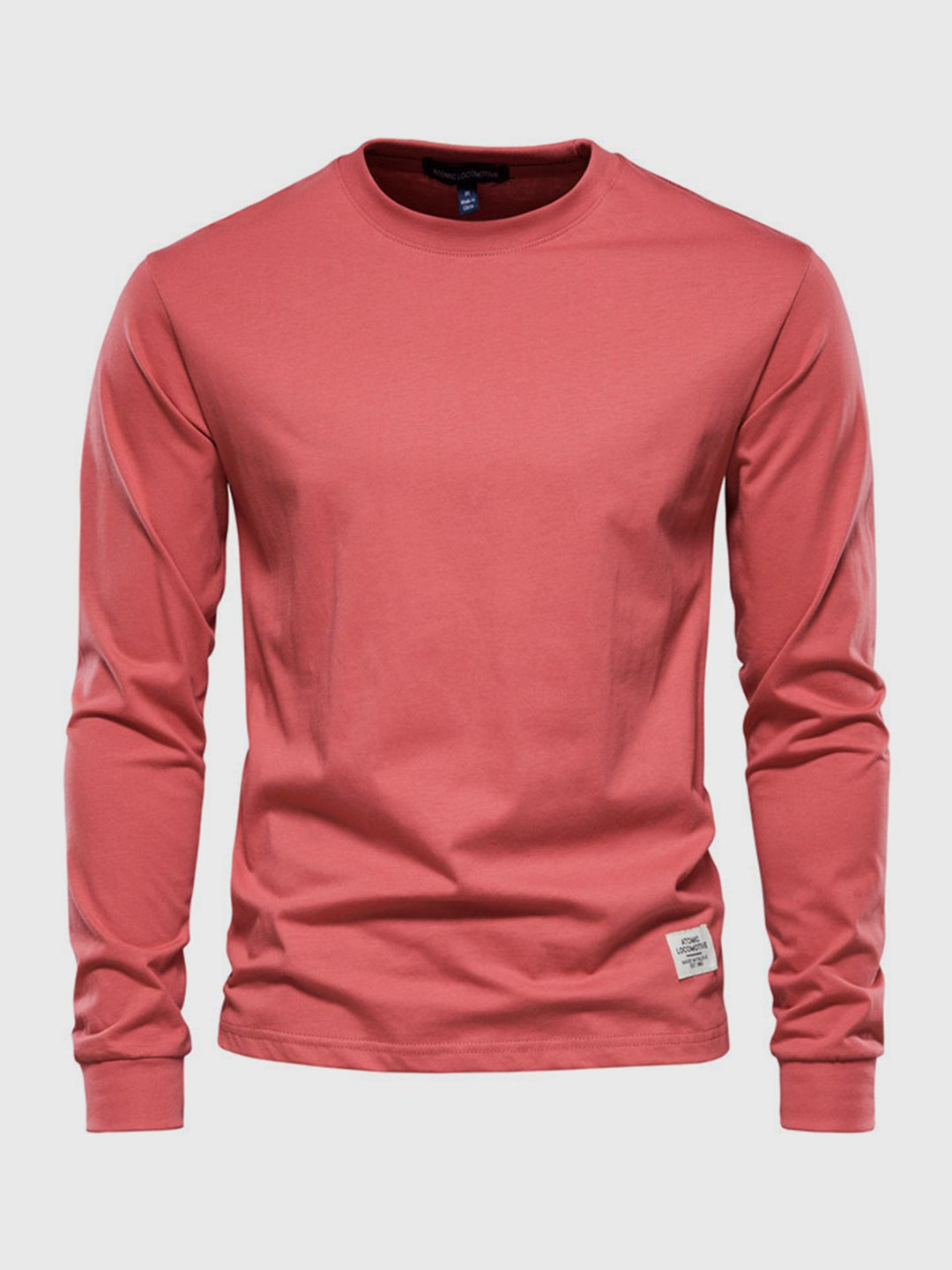 Klassisches, figurbetontes Herren Langarmshirt, Rundhals, Dunkelblau. Bequemer Schnitt für Freizeit und Arbeit.