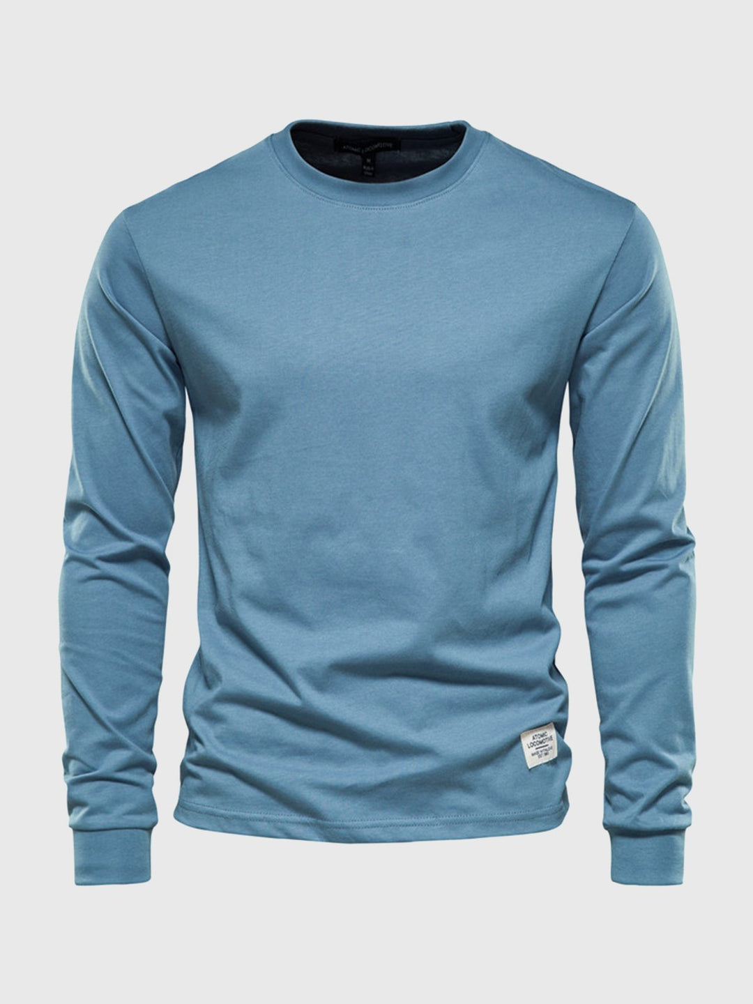 Lässiges Herren Langarmshirt mit Rundhalsausschnitt, Beige. Ideales Oberteil für den Alltag, Sport oder entspannte Abende.