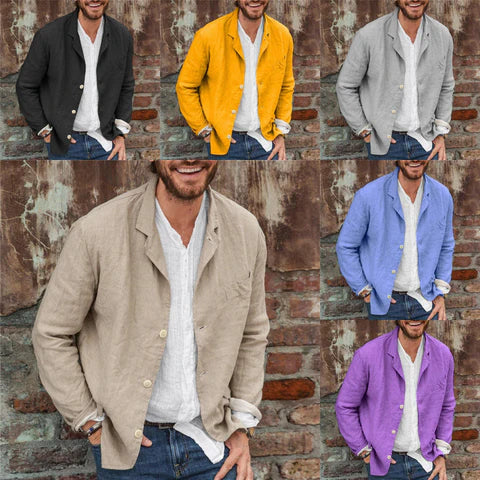 Herren leichte Freizeitjacke Ashton mit Knopfleiste, vielseitig für Frühling & Herbst.