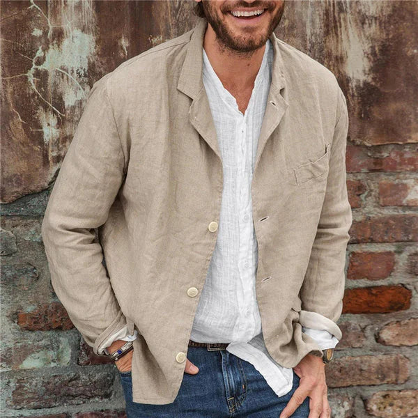 Stilvolle Herren Übergangsjacke mit Knopfleiste, perfekt für lässige Alltags-Looks.